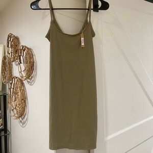 Skims Slip Dress Khaki
